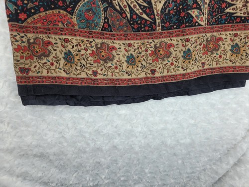 Studio G Straight Wrap Skirt Womens 14 Black Silk Boho Paisley Tapestry Celtic - Picture 15 of 23