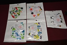 5 Fabric Feeke Face Masks with filter pocket , reusable washable Childrens
