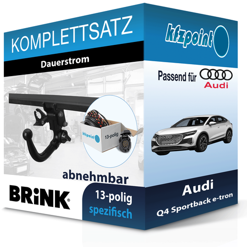 Für Audi Q4 SB e-tron 21- BRINK Anhängerkupplung abnehmbar + 13polig E-Satz AHK - Bild 1 von 3