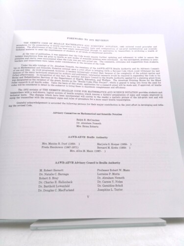 The Nemeth Braille Code for Mathematics and Science Notation, 1972 Revision - Bild 5 von 6