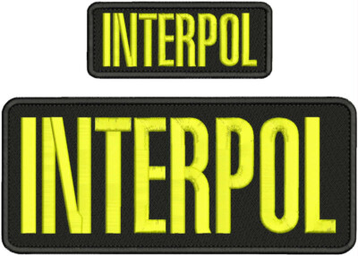 Collectible Embroidered Patches ( INTERPOL) 4x10 &2x5'' Velcr@ N Back ...