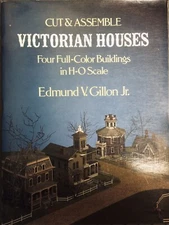 4 Victorian Houses Ready To Assemble, 4 Full-Color Buildings H-O Scale Dover.  P