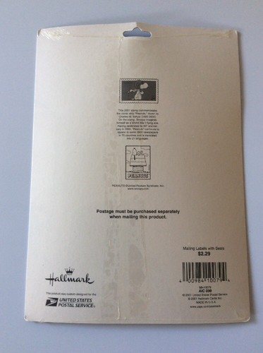 Hallmark USPS Peanuts Snoopy Flying Ace Red Baron Mailing Labels - Picture 2 of 3