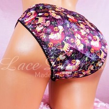 HALLOWEEN Satin Panties Sissy DUCHESS Sly Cat Spiders ladies string bikini
