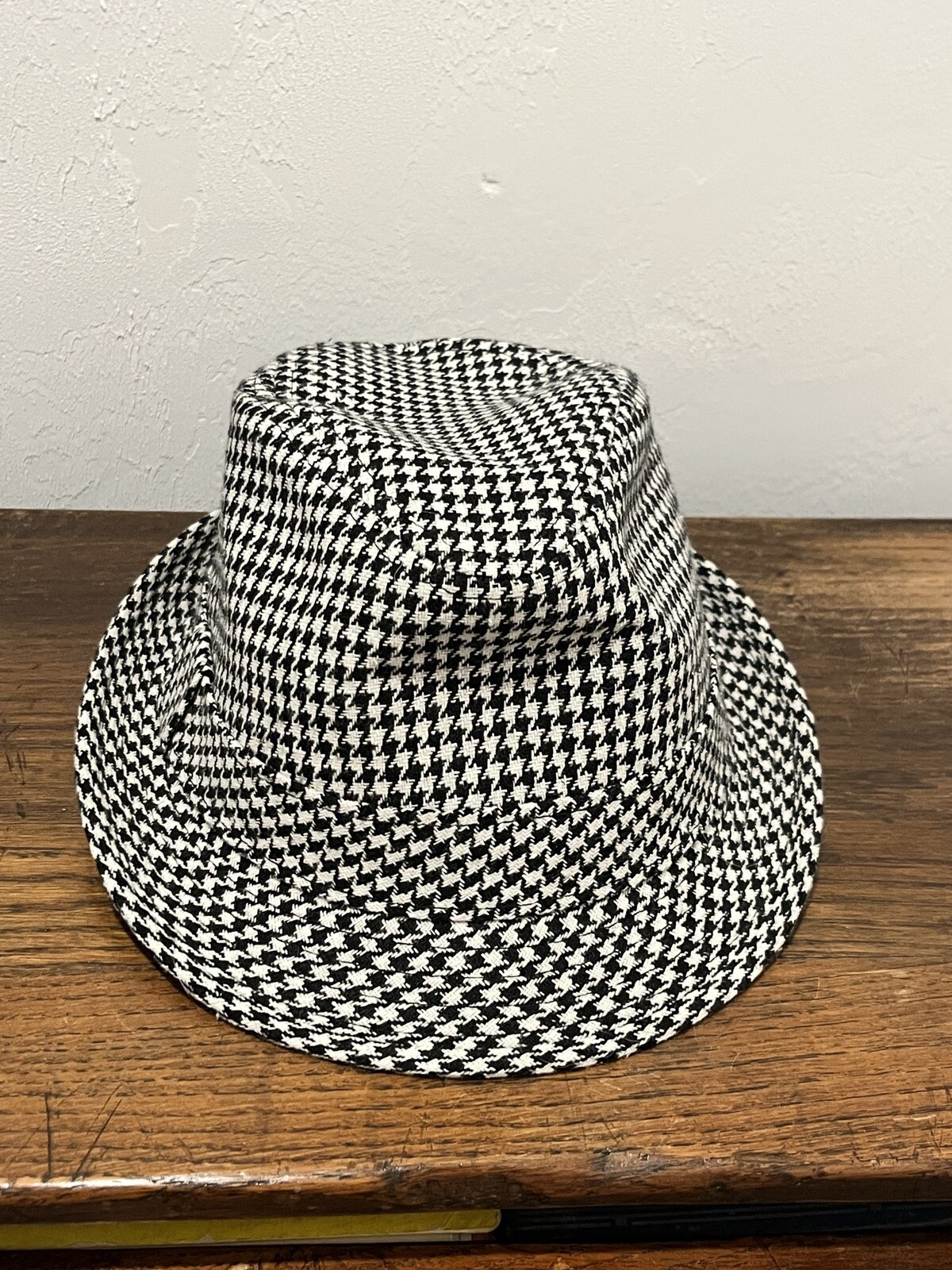 Houndstooth Fedora Hat Bear Bryant Alabama St Patrick Brand Medium Size-image