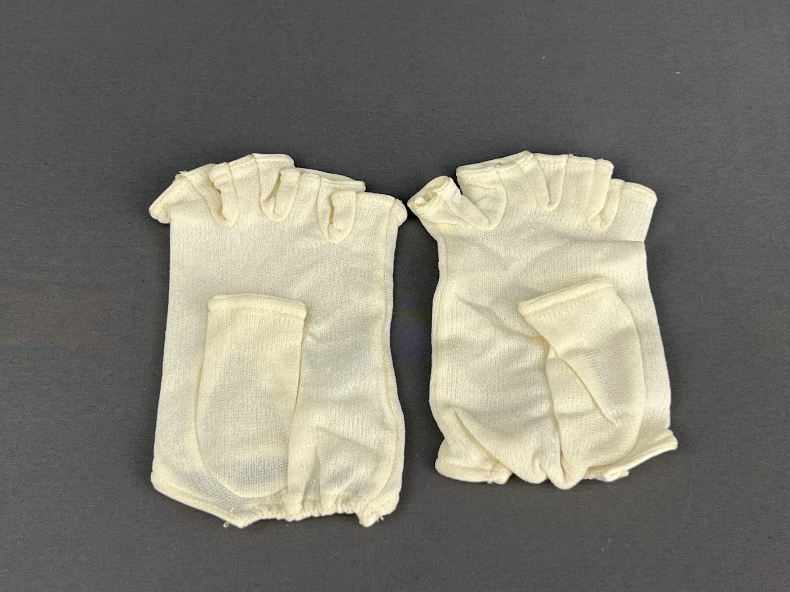 Giorgio Armani Women’s Fingerless Thin Nylon Cream Gloves, Italy XS (A) (306)