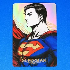 DC Comics Superman Rainbow Holographic Gold Foil Character Art Trading Card