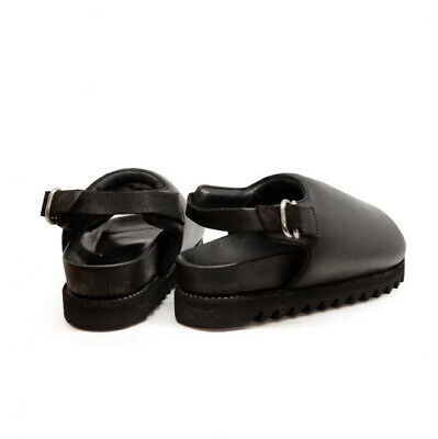 Guidi BRK04 Leather Padded Sling Back Sandal Black Sz IT40 Guidi BRK04 Leather Padded Sling Back Sandal Black Sz IT40