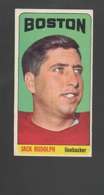 1965 Topps Football Card #19 Jack Rudolph-Boston Patriots Near Mint ...