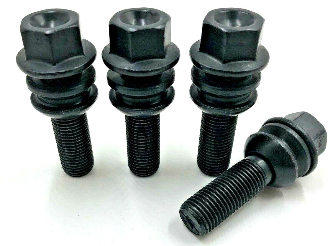 4 X WHEEL BOLTS BLACK FOR AUDI Q7 SQ7 (OE STYLE) QUALITY ALLOY LUGS