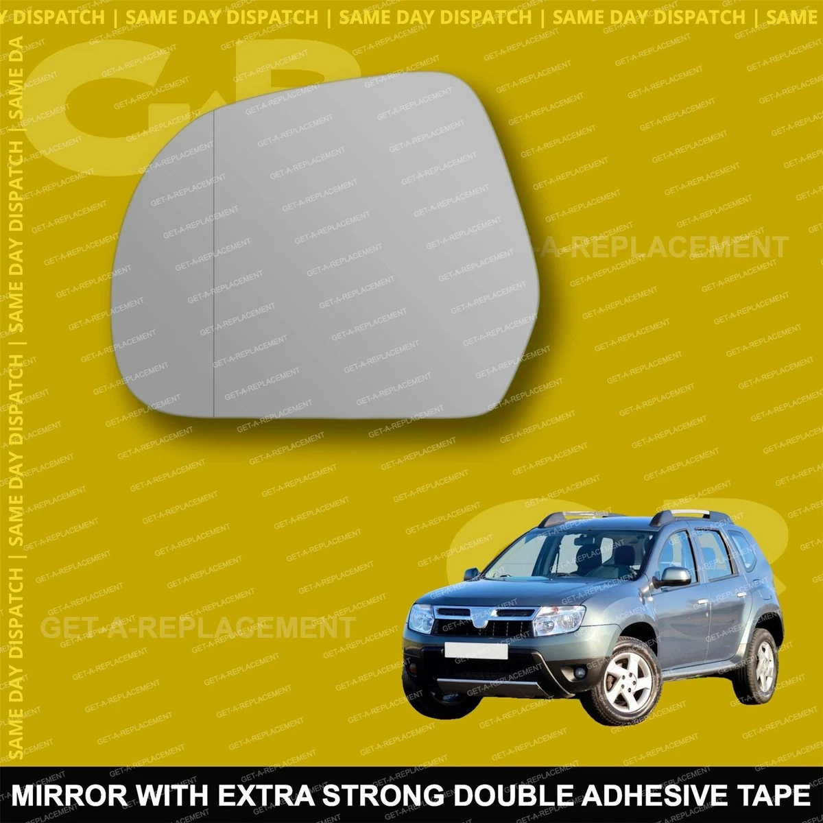 For Dacia Duster wing mirror glass 10 14 Left Passenger side with Blind Spot