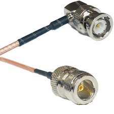RG316 BNC MALE ANGLE to N FEMALE RF Cable Rapid-SHIP LOT