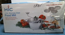 HIC 2 Qt. Stainless Steel Food Mill  (4603)  FS