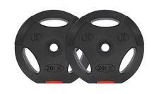 Signature Fitness Vinyl Standard 1-Inch Plate Weight Plate for Strength Train...