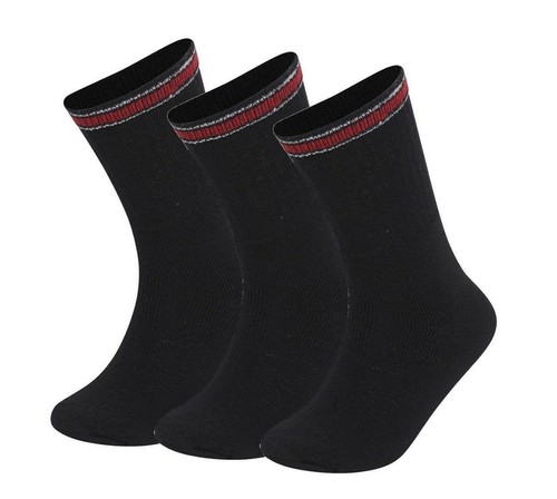 Kids Girls Boys Plain Socks School Uniform Cotton Children's Ankle Sock 3 Pairs - Picture 3 of 5