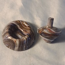 ANDY DAVIS, Glass Art Spinning Top Base, Gold Rush Run , 295C