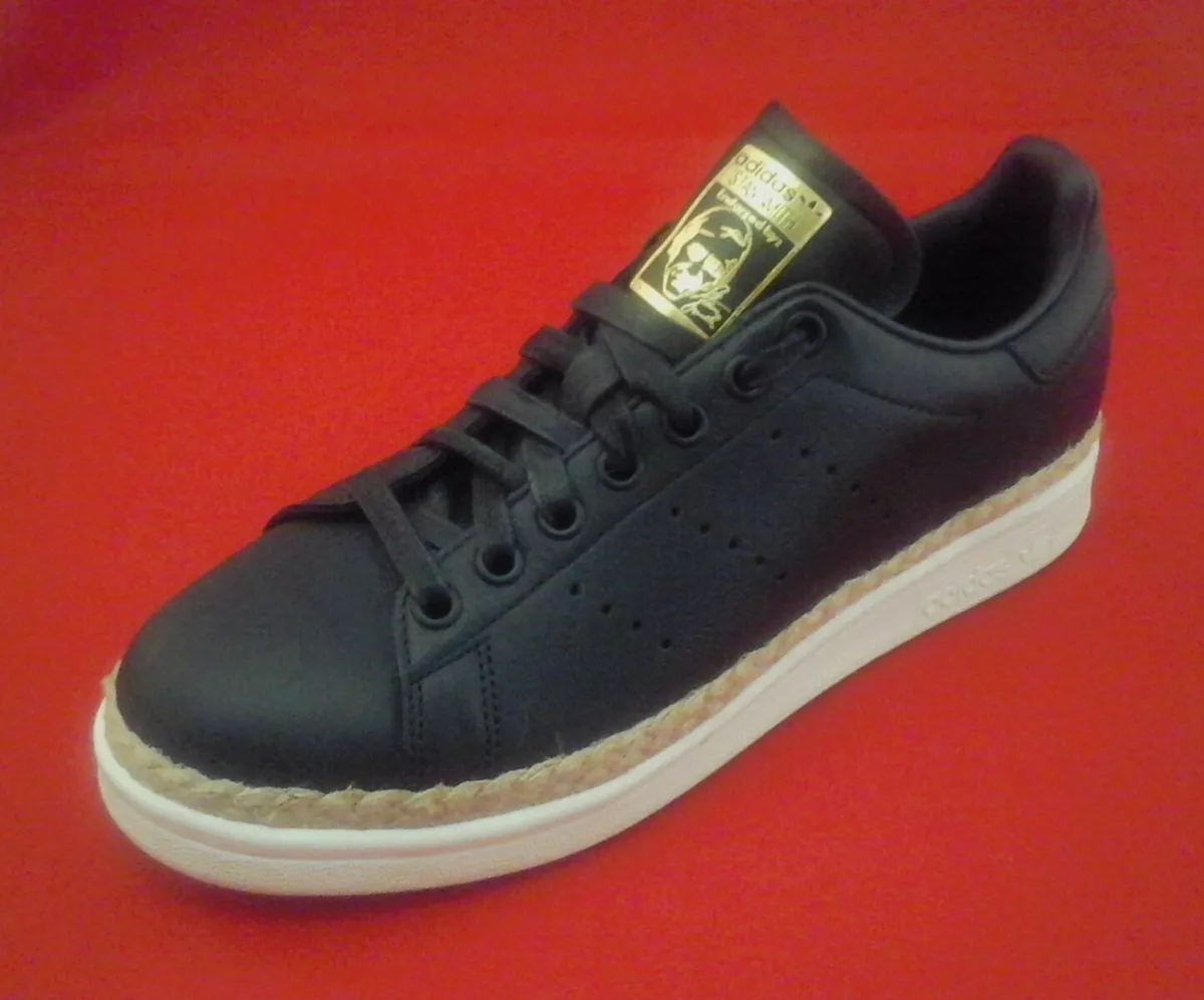 ADIDAS Stan Smith Shoes New Bold Espadrilles Black Sneakers DA9536 Women&#039;s | eBay