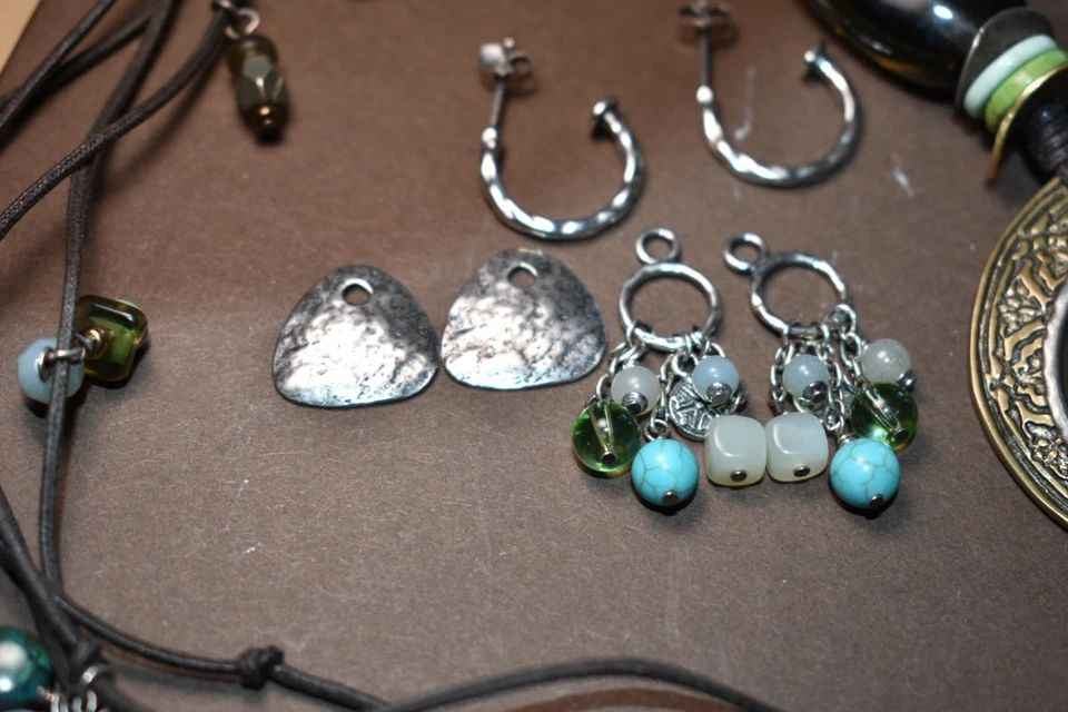 Juego de Pendientes de Intercambio Silpada Pirita Howlita N1892 P2022 Foto 3 de 4