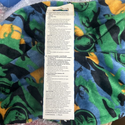 Vintage 1995 GERBER Baby Nurser Rubber Nipple Feeding Bottle 9 fl oz Yellow Cap - Picture 4 of 6
