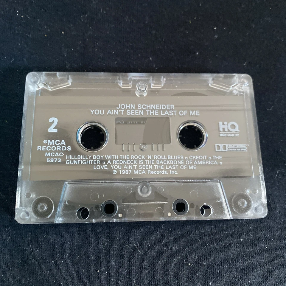 John Schneider ‎ You Aint Seen The Last Of Me Cassette Tape MCA Records ‎1987 - Image 4 of 4