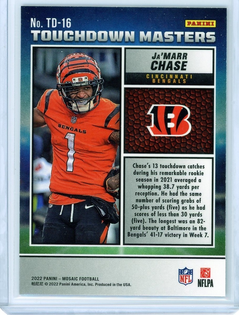 2022 Panini Mosaic Ja'Marr Chase Touchdown Masters #TD-16 Bengals
