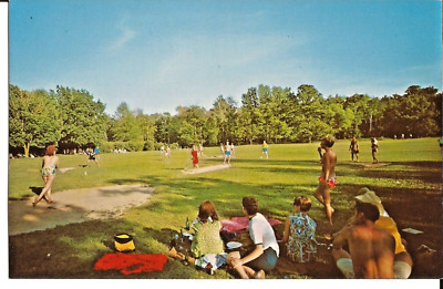 Postcard NY Hamlin State Park New York Ball Game in Progress  D5