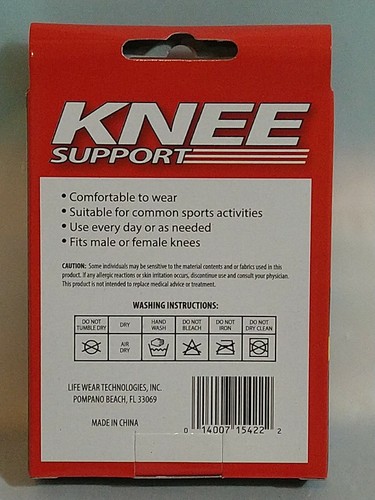 Nuevo Hombre Mujer LIFEWEARTECH Tela Elástica Suave Manga de Soporte para la Rodilla - Imagen 2 de 2