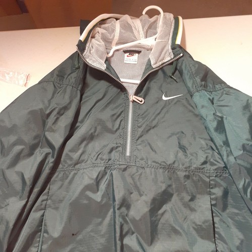 Vtg Nike Windbreaker Jacket Dk Green w 