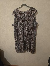 Shein Womens Allover Print Leopard Print A Line Dress Size 5xl/26