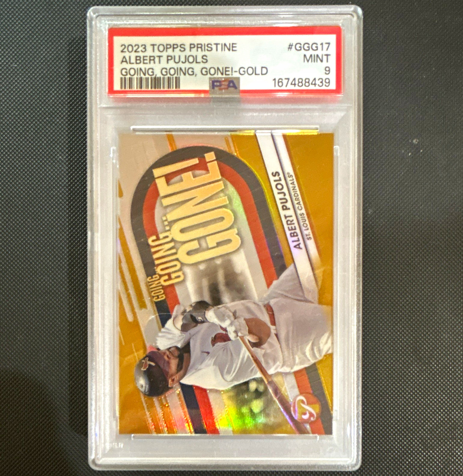 Topps Pristine 2023 Albert Pujols Going, Going, Gone! GGG-17 /50 PSA 9 view 1