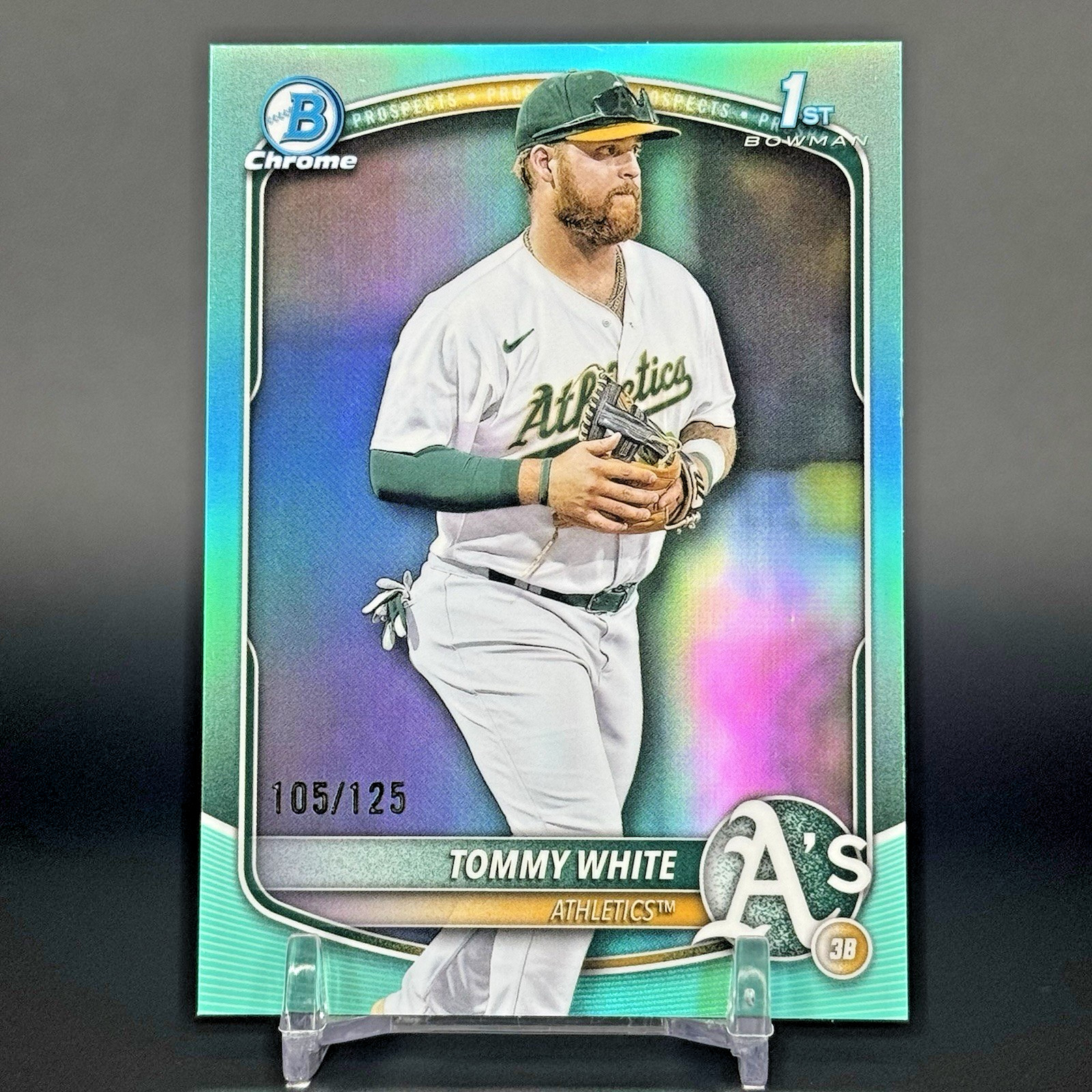 2025 Bowman Chrome Tommy White Aqua Refractor /125 1st Bowman #BCP-251 Prospect