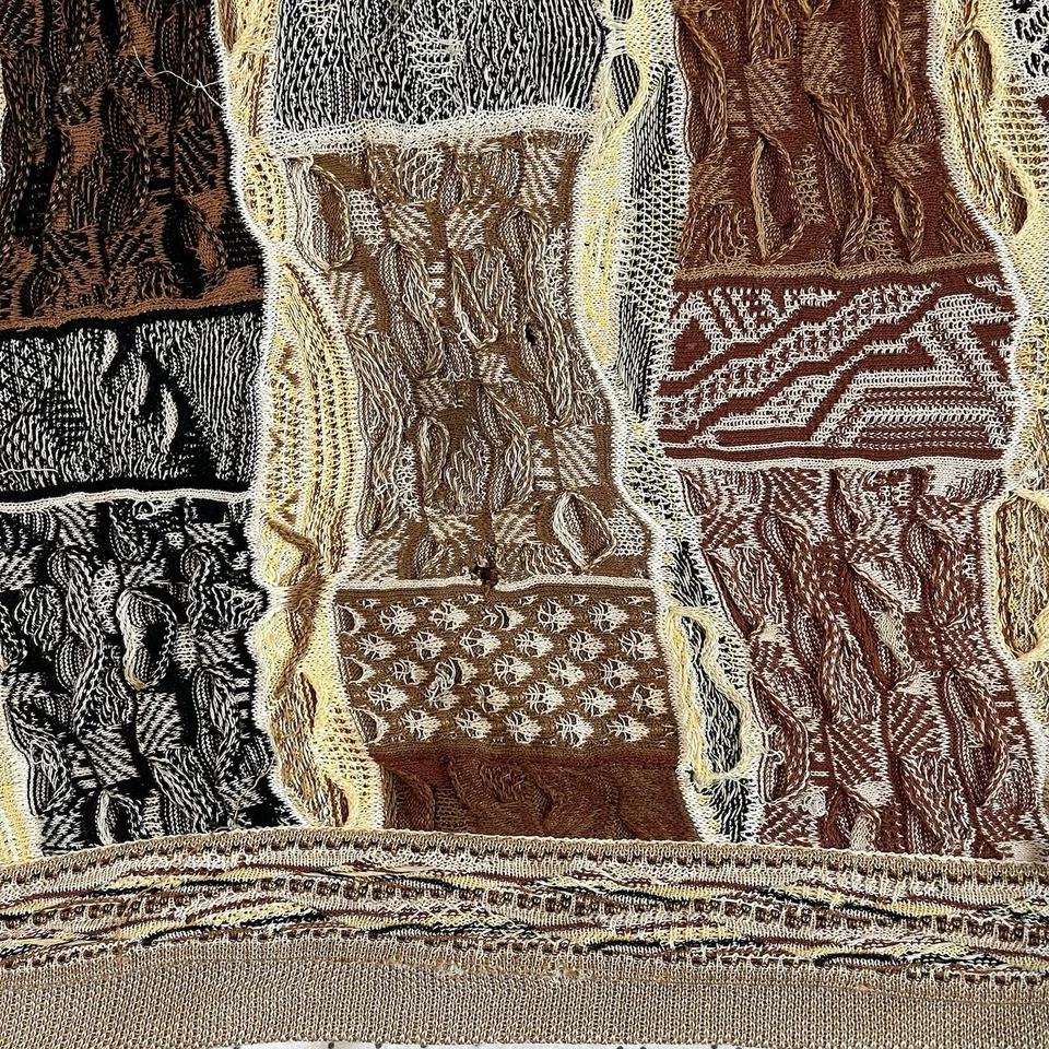 Suéter Tejido 3D Geccu Australia Años 90 De Colección Talla 2XL Estilo Coogi Funky Rap Foto 3 de 4