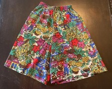 Vintage 1980s Marilyn Togs Women s High Waist Baggy Shorts Medium Colorful