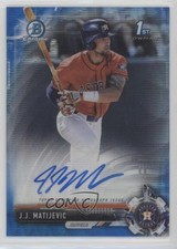 2017 Bowman Draft Chrome Pick Blue Wave Refractor 40/150 JJ Matijevic Auto me2