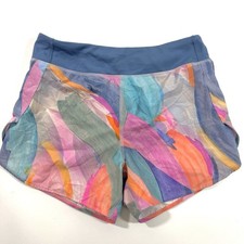Athleta Girl Run The World Shorts 3  Size XL 14 Multicolor Print Lined