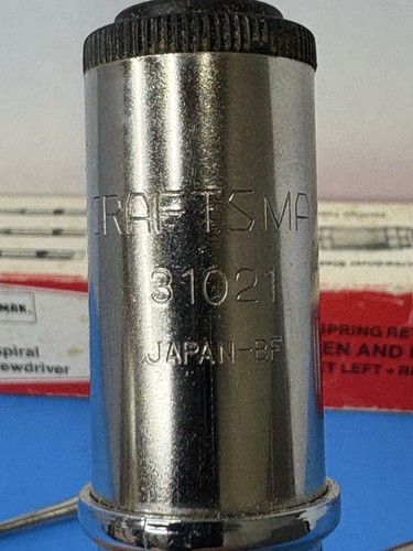 Craftsman cacciavite a cricchetto a spirale 10,5" con scatola e punte GIAPPONE RARO HTF!!! - Foto 4 di 24