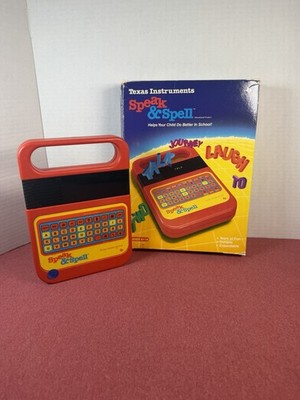 VTG 1987 Texas Instruments Speak and Spell with original box tested working