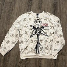 Disney Nightmare Before Christmas Jack Skellington Ghost Graphic Sweatshirt