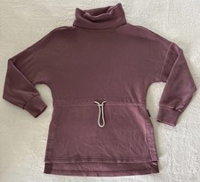 Varley Freya Funnel High Neck Sweatshirt Purple Pullover Drawstring Size Small