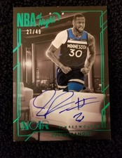 2024-25 Panini Noir Julius Randle NBA At Night On Card Auto #/49 Timberwolves