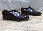 Vintage Florsheim Dark Burgundy Leather Plain Toe Derby Shoes Men's Size 9.5 3E — photo 4