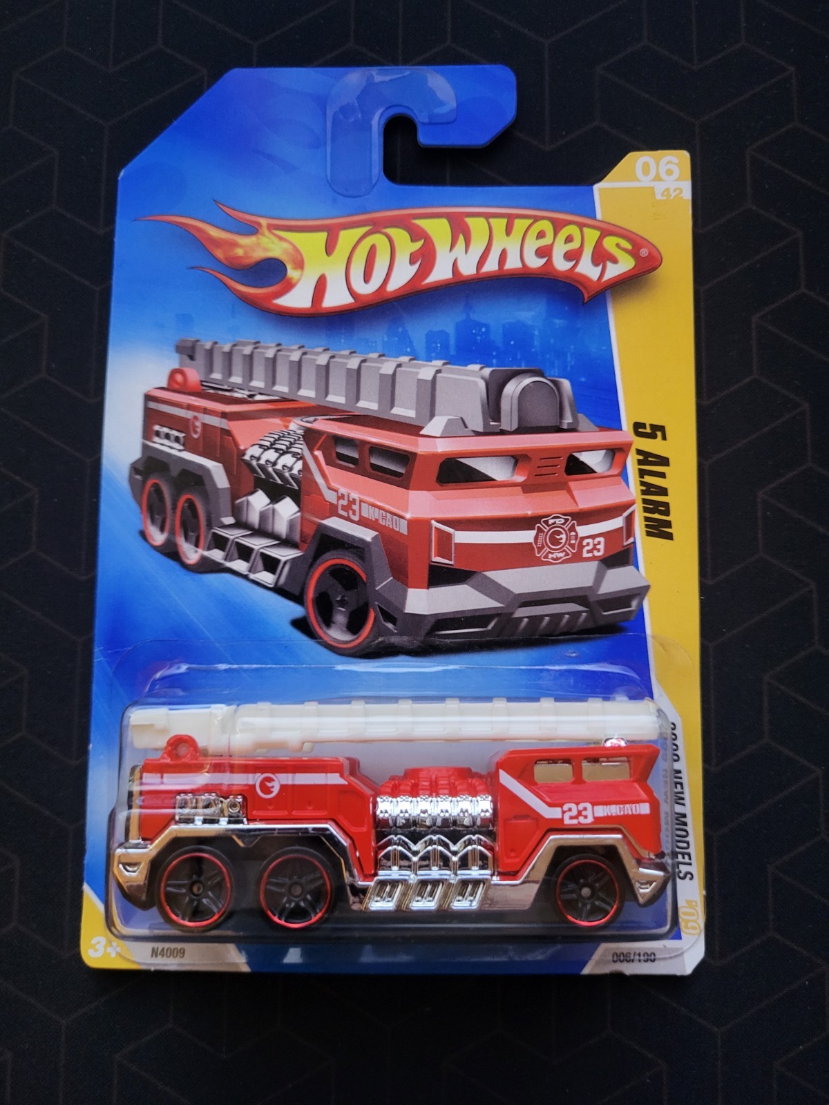 Hot Wheels 2009 New Models #06 of 42 5 Alarm (Red) (✔️SHIPPED IN BUBBLE MAILER)