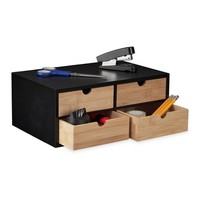 Schreibtisch Organizer Bambus Aufbewahrung 4 FäCher 2,5 Kg BüRo Organizer