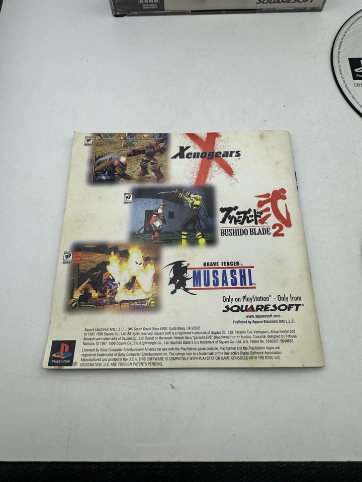 Parasite Eve (Sony PS1) Black Label CIB w/REG CARD Resurfaced Working MINT DISCS - Image 4 of 4