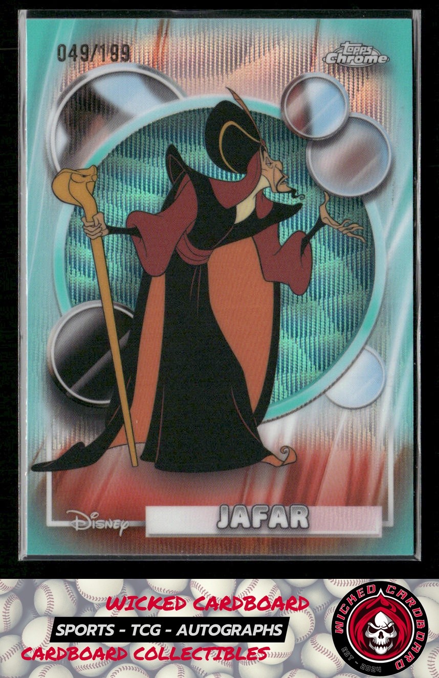 2026 Topps Chrome Disney Jafar #84 Aqua Wave Refractor /199