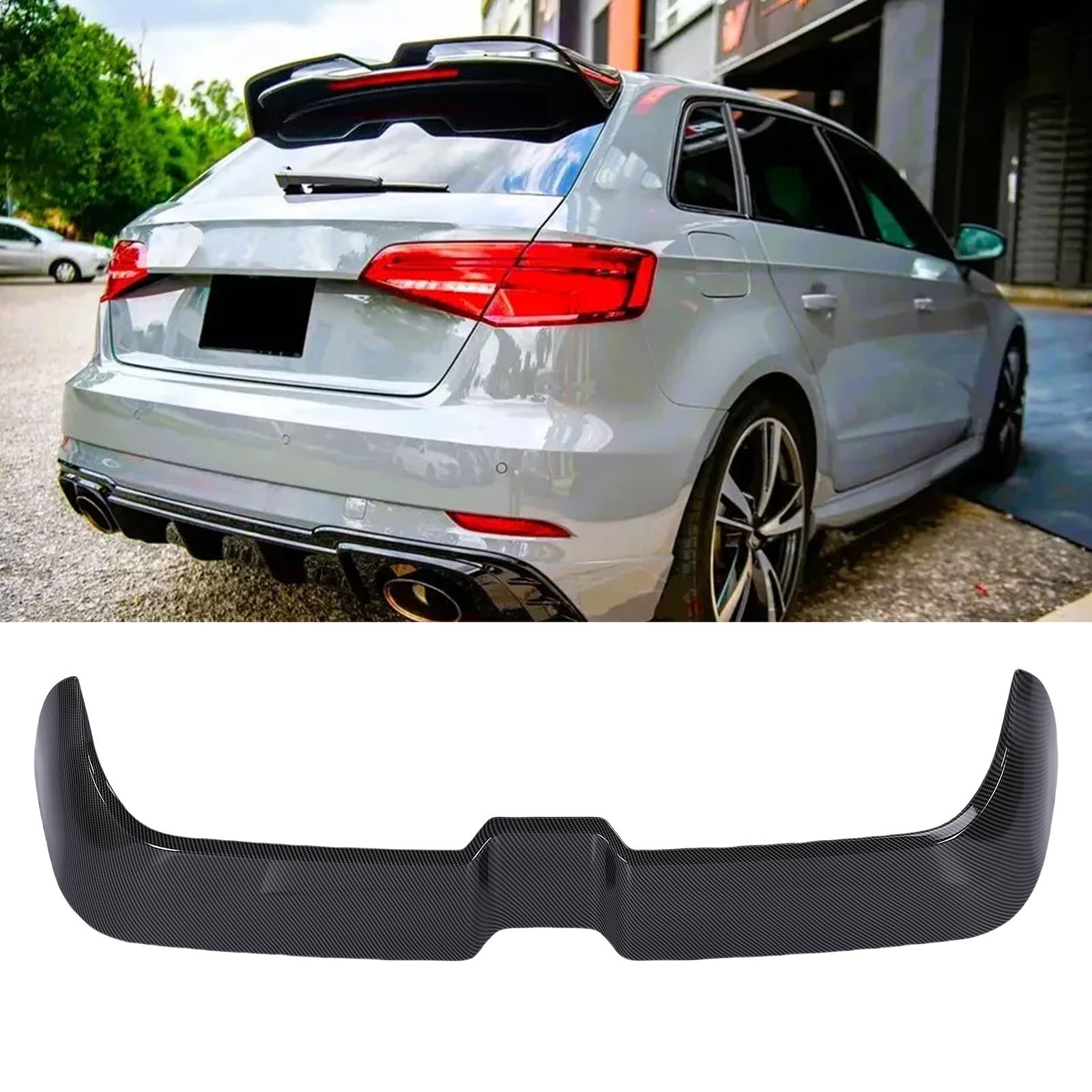 Boot Roof Spoiler Racing Look Long Lasting Rear Trunk Roof Spoiler Easy Install