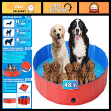 Foldable Dog Whelping Box  Birthing Pool, Portable Plastic Bath Tub for Puppies