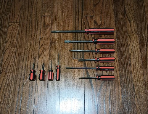 VINTAGE ROSCO 10-pc. TW0-FISTER MECHANINCS SCREWDRIVER SET, USA - Picture 9 of 9