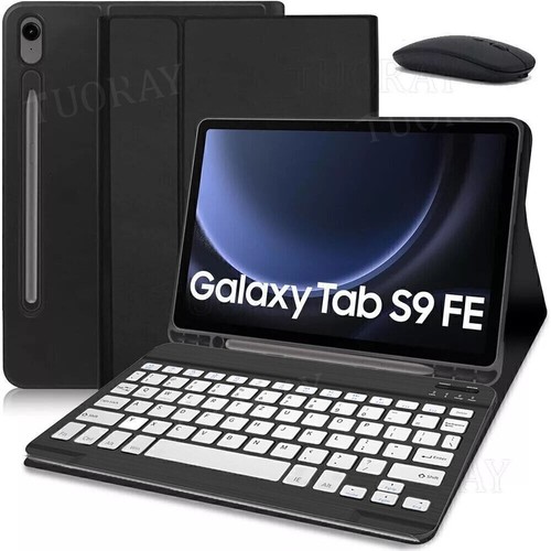 QWERTZ Tastatur Hülle Schutzhülle für Samsung Galaxy Tab S10 S9 FE S8/S7/A9+ DE - Bild 3 von 44