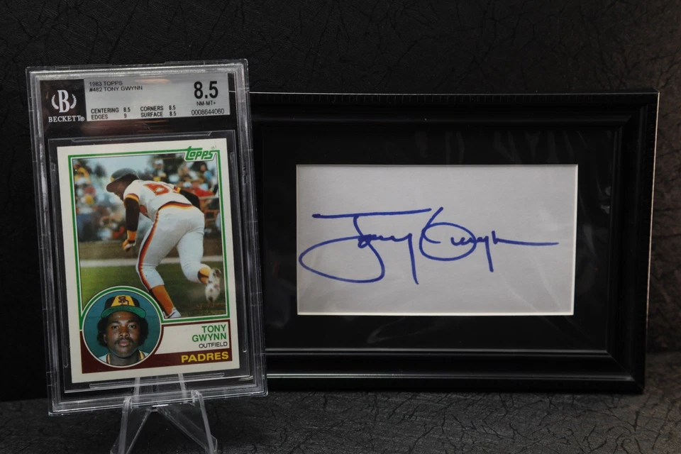 Tony Gwynn 1983 Topps 482 RC BGS 8.5 & 签名索引卡 💥 新秀 签名 批量 — 第 2/4 张图片